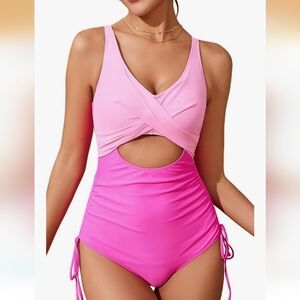 NWT One Piece Tummy Control Cutout Swimsuit